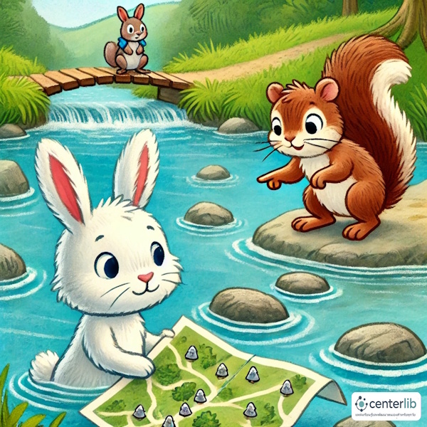 การ์ตูนสำหรับเด็ก ในรูปแบบ นิทานการ์ตูนสองภาษา เรื่อง The Adventure of Benny the Bunny หน้า 4